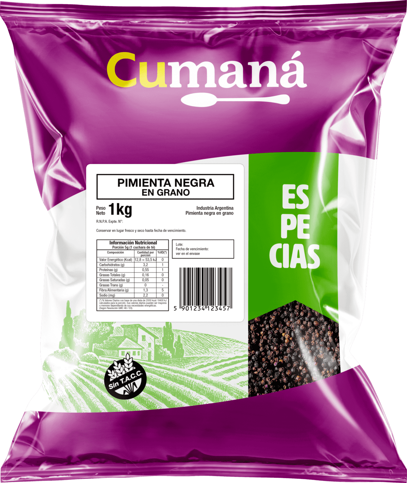 Pimienta negra grano